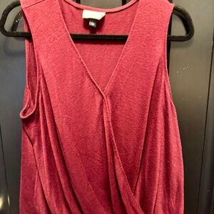 Universal Thread Sleeveless Maroon Wrap Blouse